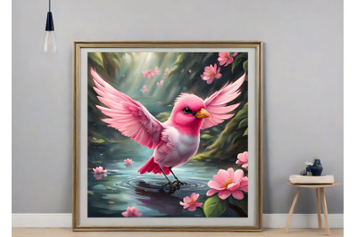 Pink bird