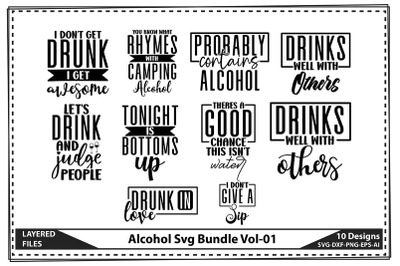 Alcohol Svg Bundle Vol-01