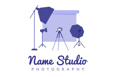 Photographer workplace emblem. Photograpghy studio logo professional c