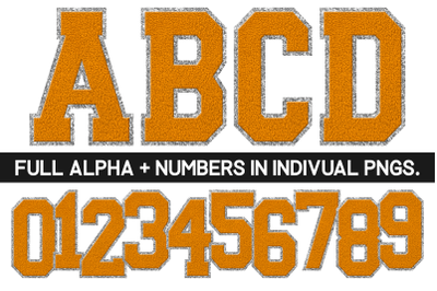 Chenille Sublimation PNG | Alphabet | Sublimation Designs