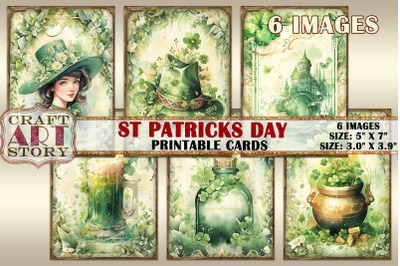 St Patricks Day Digital picture collage cards Atc ACEO