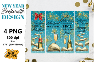 Bookmark printable design. New year bookmark quote