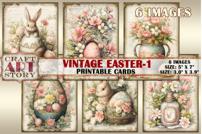 Easter Digital picture collage cards Atc ACEO-1