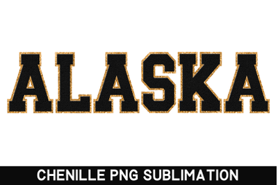 Alaska State PNG | Sublimation Designs | Faux Chenille