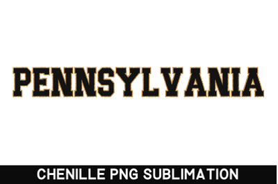 Pennsylvania State PNG | Sublimation Designs | Faux Chenille