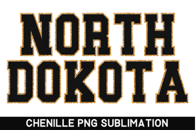 North Dokota State PNG | Sublimation Designs | Faux Chenille