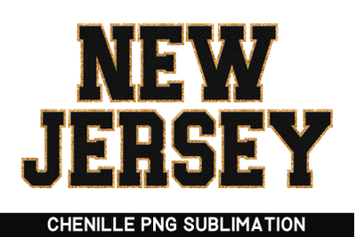 New Jersey State PNG | Sublimation Designs | Faux Chenille