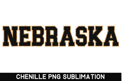 Nebraska State PNG | Sublimation Designs | Faux Chenille