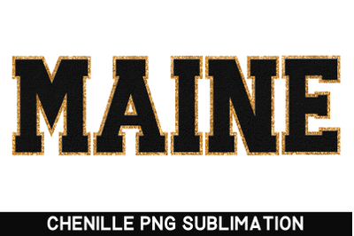 Maine State PNG | Sublimation Designs | Faux Chenille