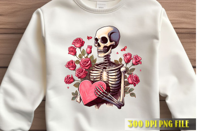 Rose Embrace Skeleton Art