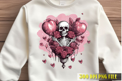 Heart Balloon Skeletons