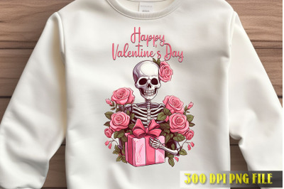 Happy Valentine Pink Skull