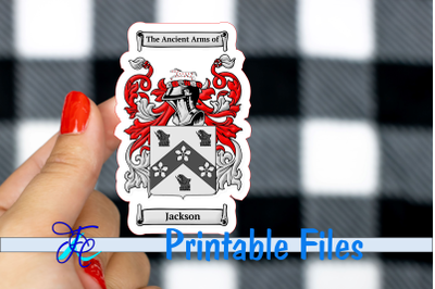 Jackson Coat of Arms Sticker