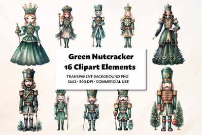 Green Nutcracker Clipart Pack