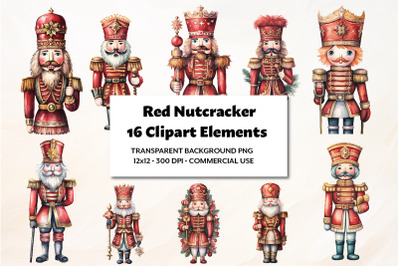 Red Nutcracker Clipart Pack