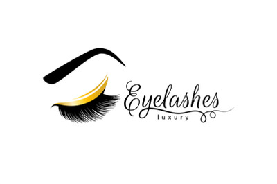 Eyelash extension icon for beauty salon, lash extensions maker. Makeup