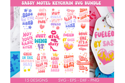 Sassy Motel Keychain SVG Bundle Sublimation Cut file
