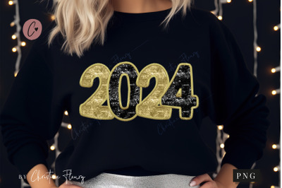Faux Sequins 2024 PNG | New Years PNG