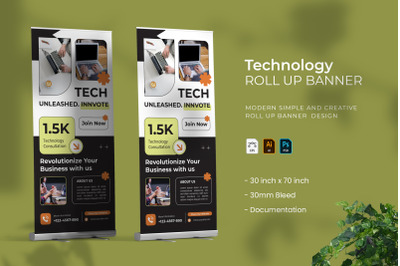 Technology Solution - Roll Up Banner
