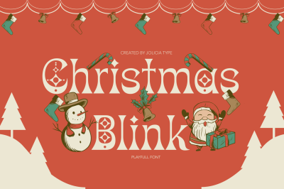 Christmas Blink | Playfull Font
