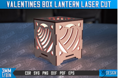 Valentines Box Lantern Laser Cut | Luminaire Design | CNC Files