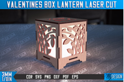 Valentines Box Lantern Laser Cut | Luminaire Design | CNC Files