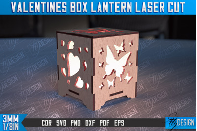 Valentines Box Lantern Laser Cut | Luminaire Design | CNC Files