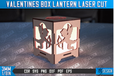 Valentines Box Lantern Laser Cut | Luminaire Design | CNC Files