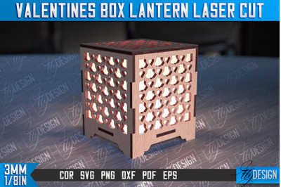 Valentines Box Lantern Laser Cut | Luminaire Design | CNC Files