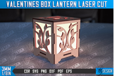 Valentines Box Lantern Laser Cut | Luminaire Design | CNC Files