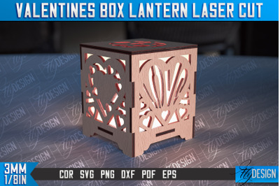 Valentines Box Lantern Laser Cut | Luminaire Design | CNC Files