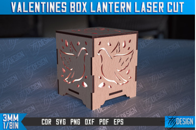 Valentines Box Lantern Laser Cut | Luminaire Design | CNC Files