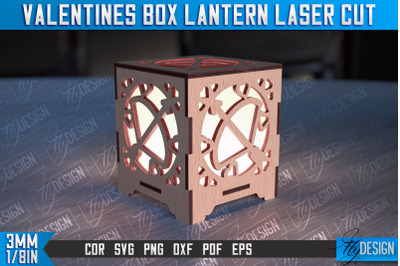 Valentines Box Lantern Laser Cut | Luminaire Design | CNC Files