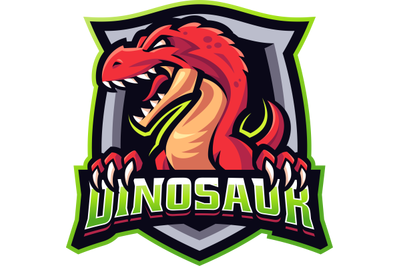 Dinosaur sport mascot logo design