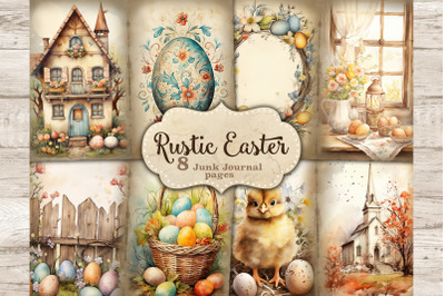 Rustic Easter Junk Journal Pages | Spring Digital Art