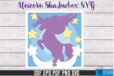 Unicorn Shadowbox SVG | Paper Cut Files | Paper Unicorn SVG Design