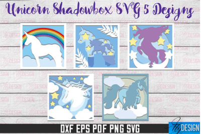 Unicorn Shadowbox SVG | Paper Cut Files | Paper Unicorn SVG Design