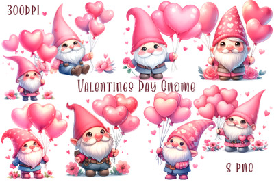 Happy Valentines Day Gnome Clipart PNG