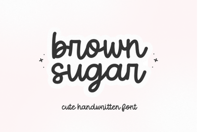 Brown Sugar - Cute Handwritten Font