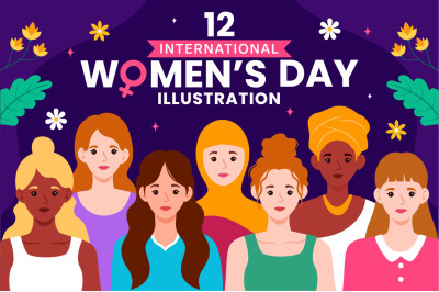 12 International Women&#039;s Day Illustration