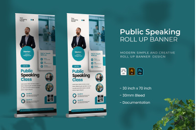 Public Speaking - Roll Up Banner