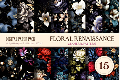 Floral Seamless Patterns 15. Renaissance.