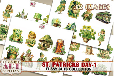 Stickers set&2C;fussy cuts St Patricks Day-1&2C;Sticker Scraps