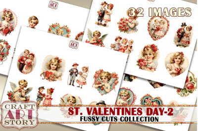 Stickers set&2C;fussy cuts Valentine-2&2C;Sticker Scraps