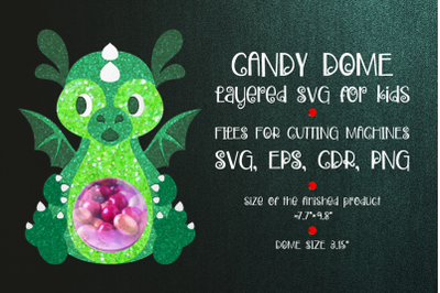 Little Dragon Candy Dome | Christmas Ornament | Paper Craft Template |