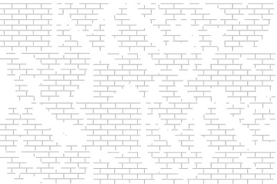 Brick wall plaster. Brickwork grunge effect subway wall indoor&2C; vintag