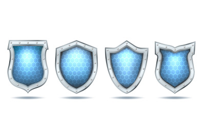 Guardian shields isolated on white