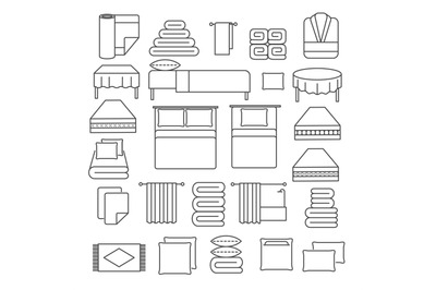 Home textile icons