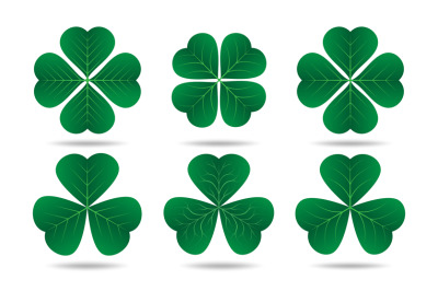 Lucky shamrock icons