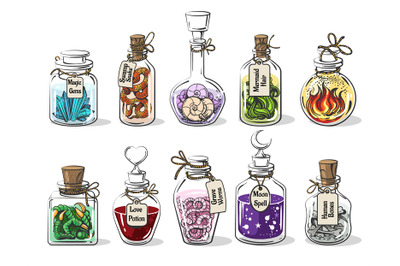 Cartoon magical potions